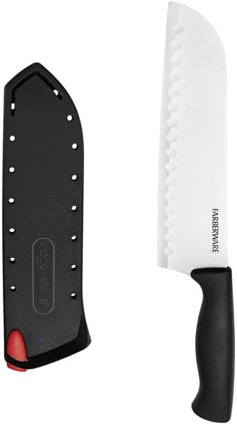  2. Farberware Santoku Knife with Edge Keeper Self-Sharpening Sleeve 