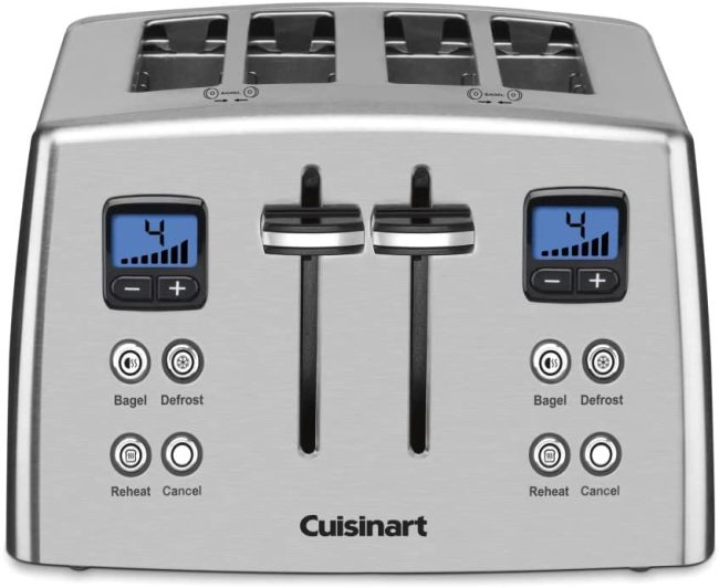  4. Cuisinart CPT-435 Countdown 4-Slice Stainless Steel Toaster 