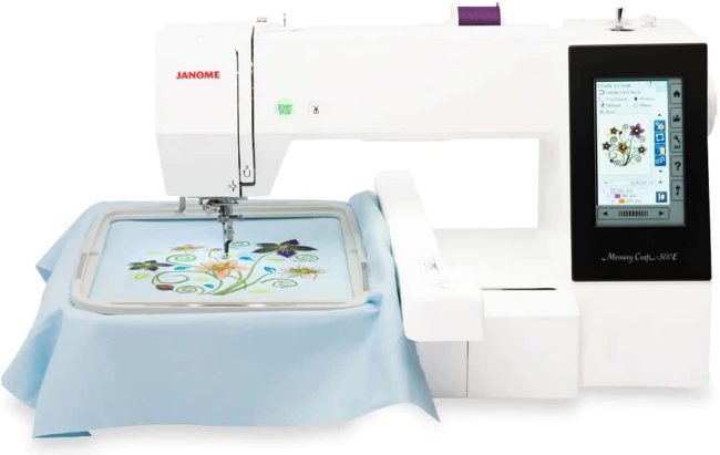  3. Janome quilting machine with table 