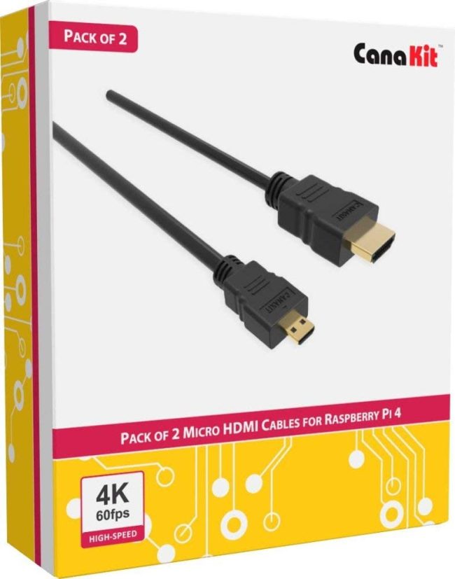  7. Canakit Micro HDMI Cables 