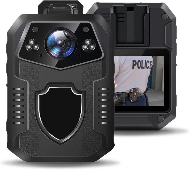  2. CAMMHD Police Camera, 170-Degree Wide-Angle, Night Vision 