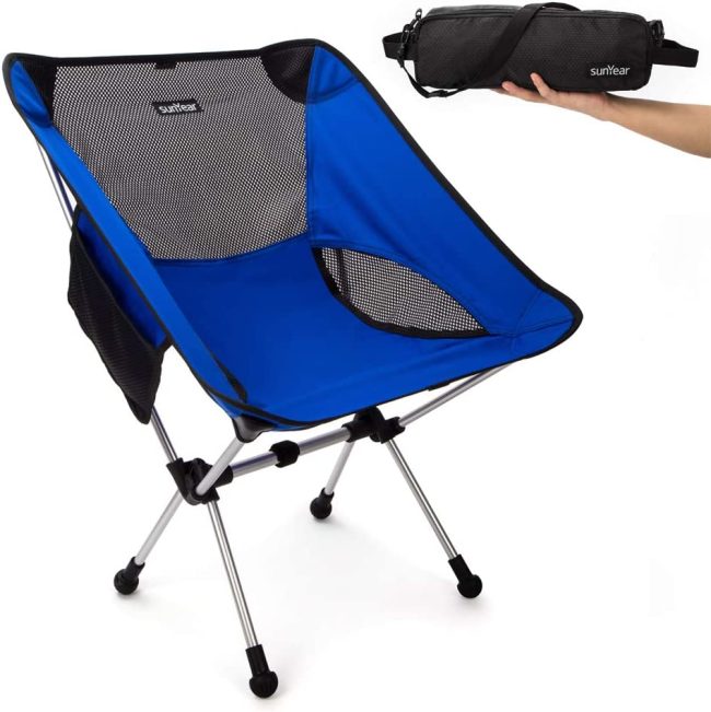  4. Sunyear Backpack Chairs with Large Feet 
