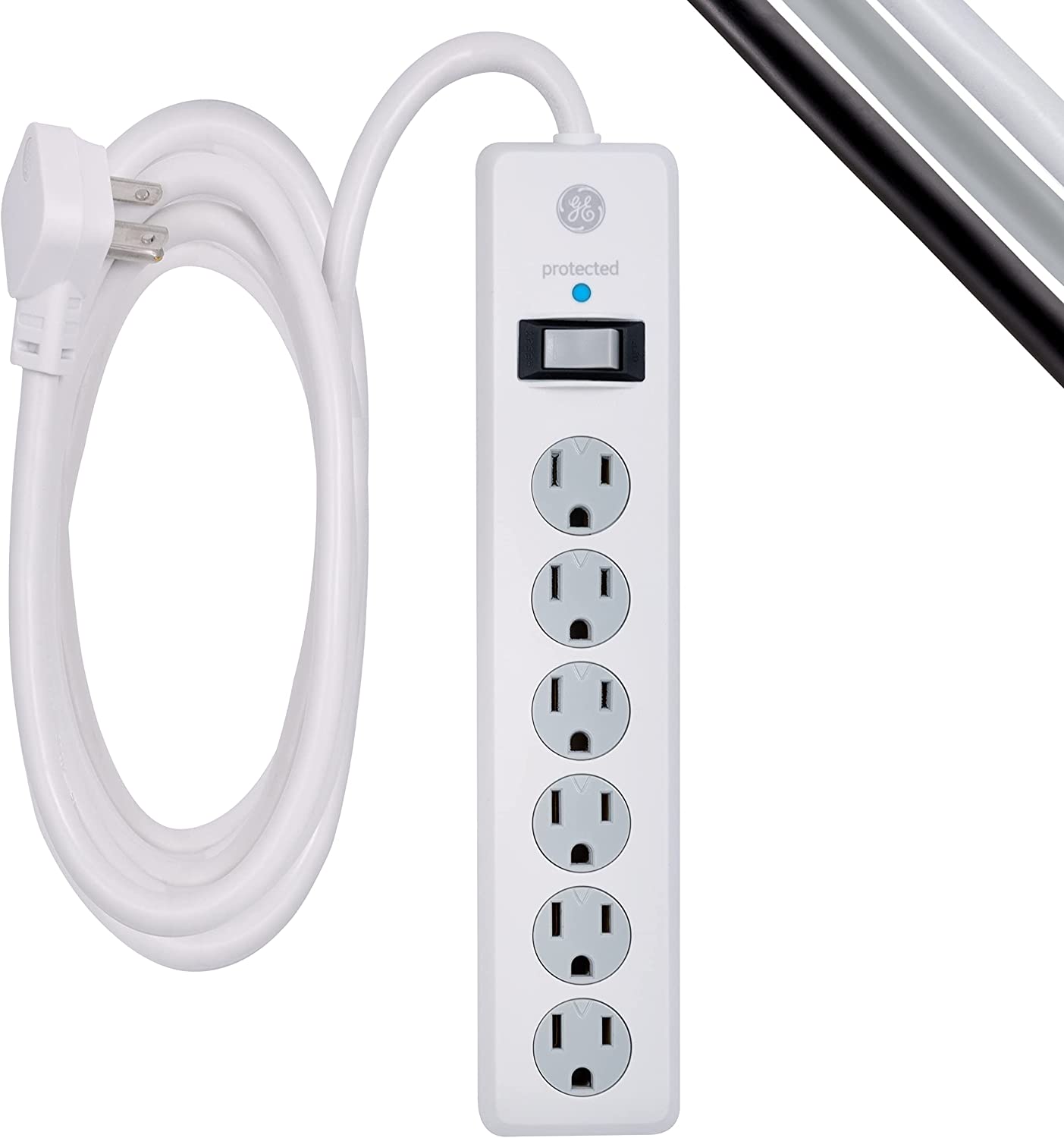  1. GE 6 Outlet Power Strip 