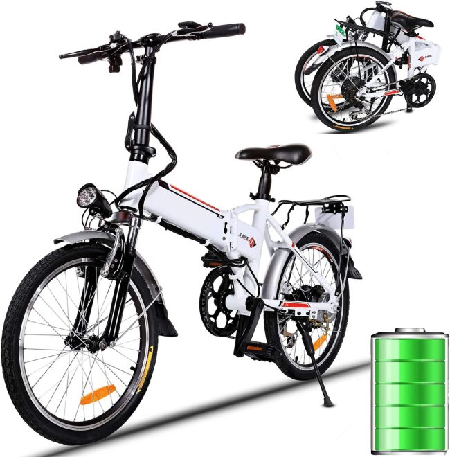  3. Hicient Collapsible Bike with LED 