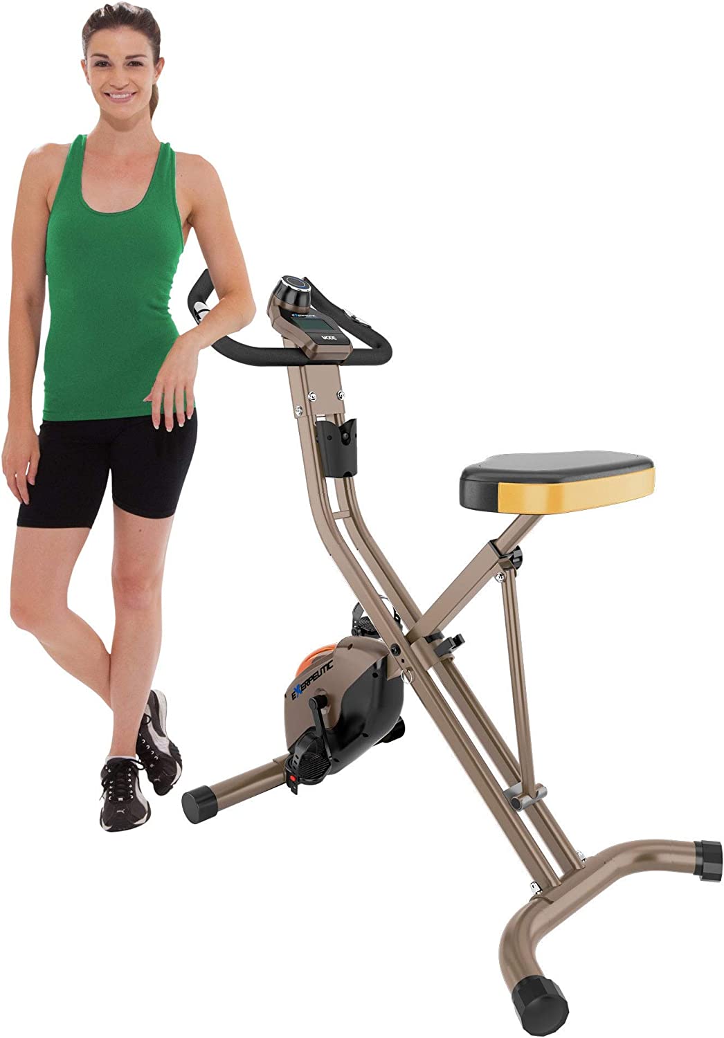  7. Exerpeutic Gold Heavy Duty Foldable Exercise Bike 