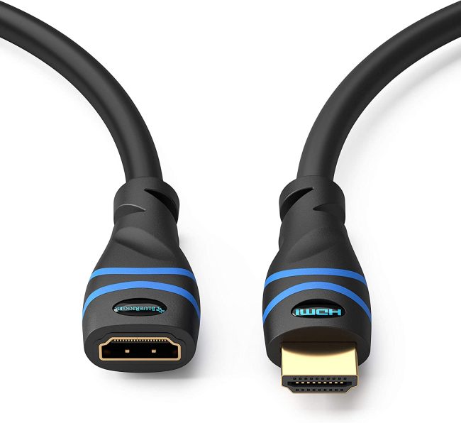 1. Blue Rigger HDMI Extension Cable 