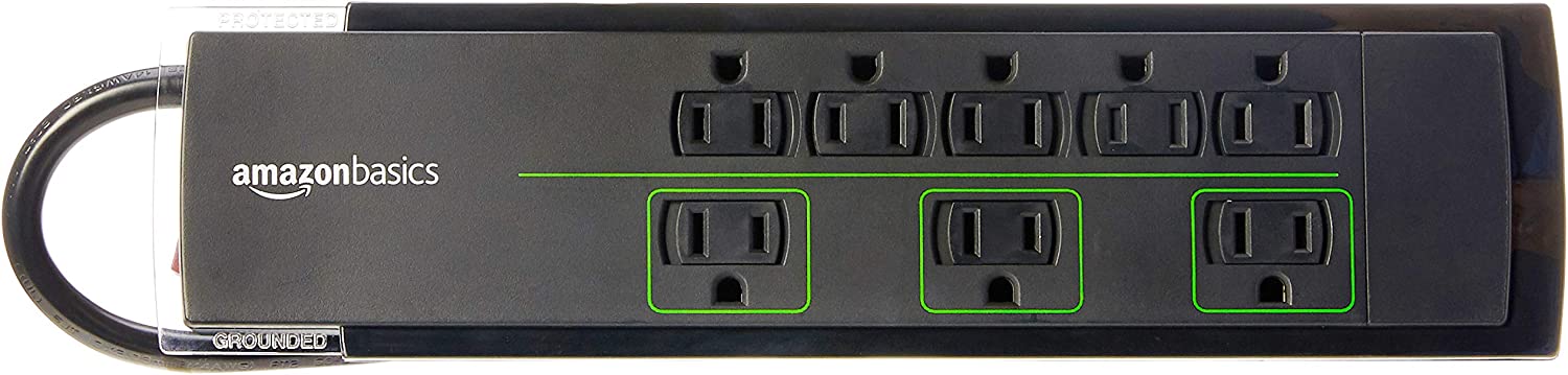  8. AmazonBasics 8-outlet Power Strip 