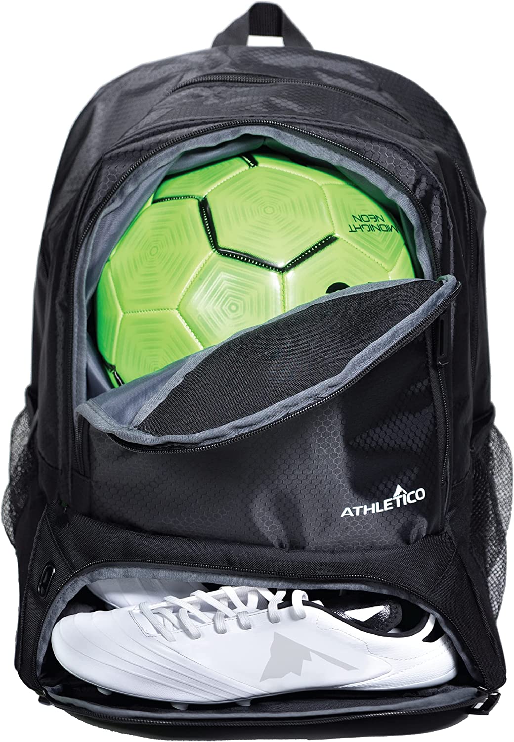  6. Athletico Basketball Backpack - Kid Basketball Bag - Separate Compartments 