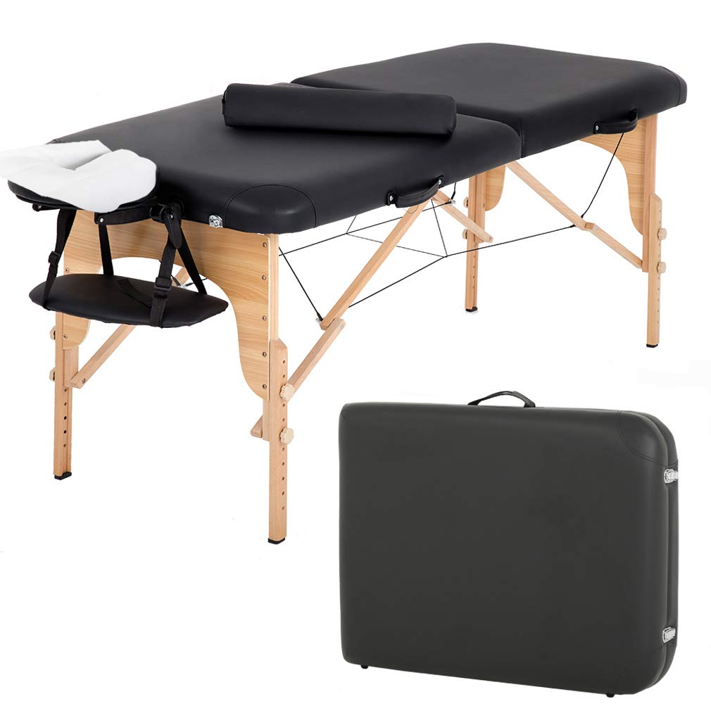 5. portable Massage with Wood Legs 