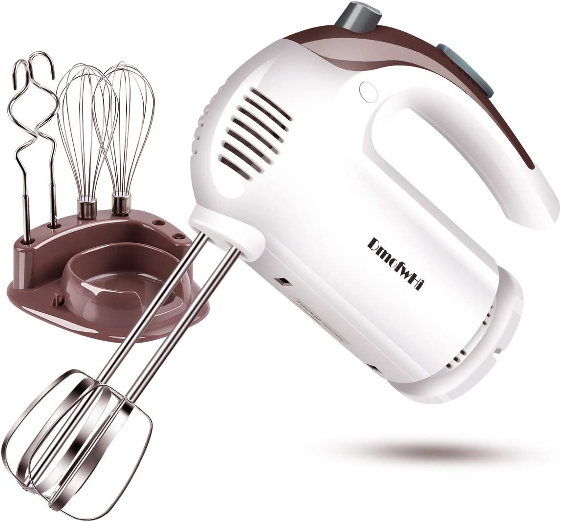  2. DmofwHi 5 Speed Hand Mixer Electric, 300W Ultra Power Kitchen Hand Mixers 