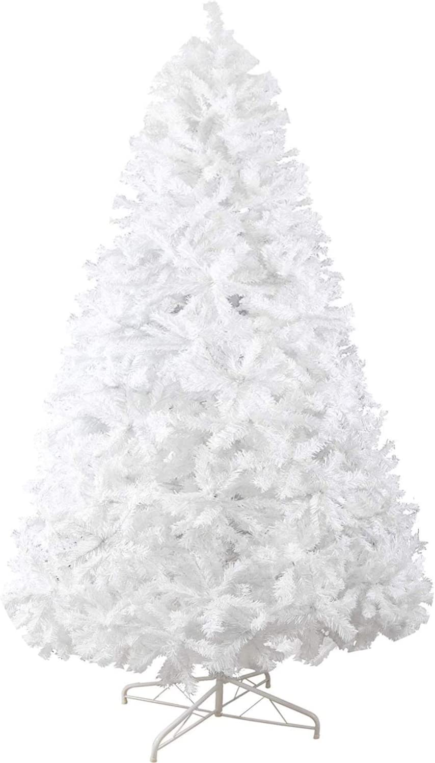  10. LUCKYERMORE Artificial White Christmas tree 