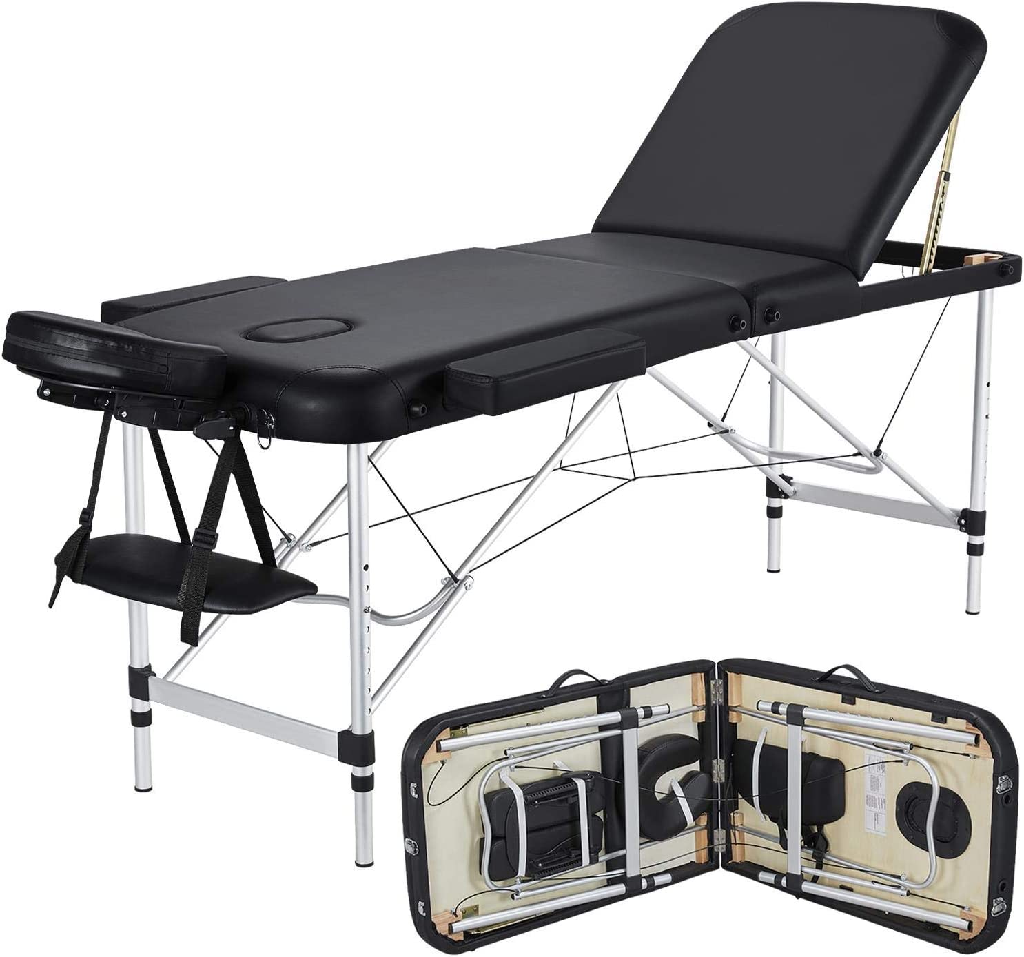  6. Yaheetech Folding Massage Table 