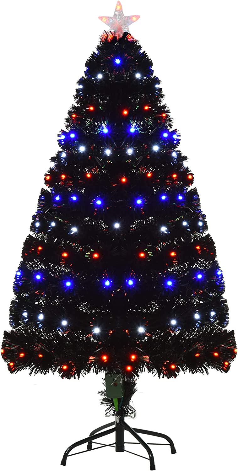  4. HOMCOM Noble Fiber Optic Christmas Trees 