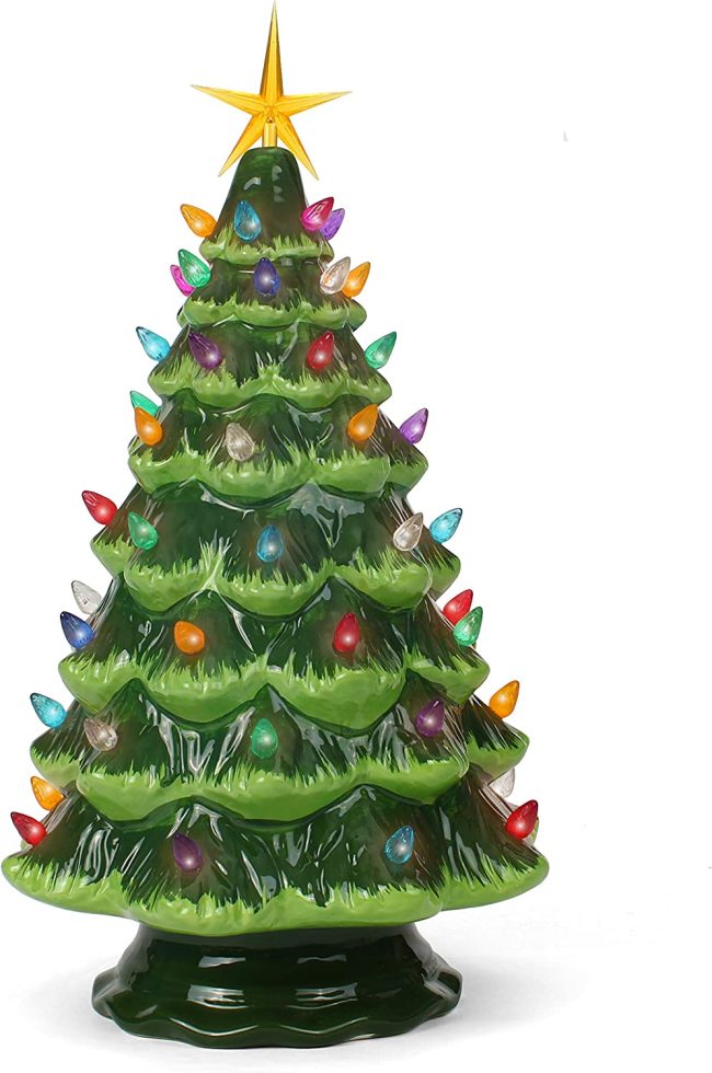  1. Ceramic Christmas Tree by Milltown Merchants 