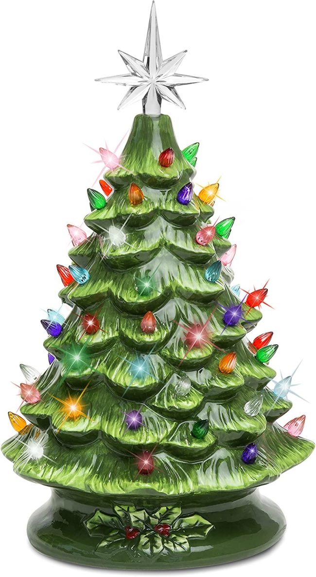  4. Hand-Painted Ceramic Christmas Tree by Best Choice Products 