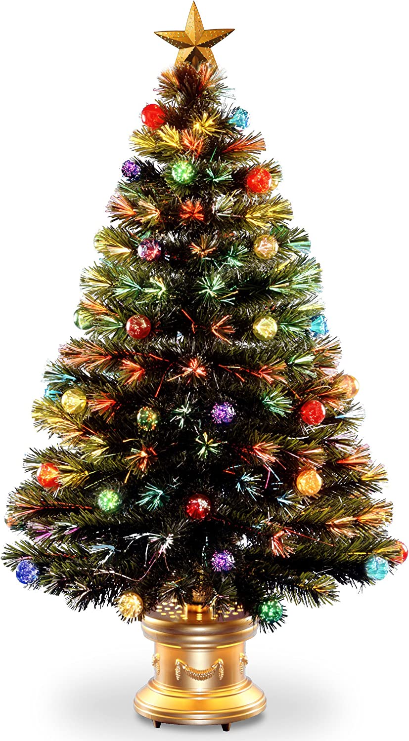  7. National Pre-lit Fiber Optic Christmas Trees 
