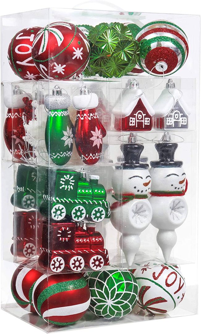  5. Valery Madelyn Classic 50ct Christmas Ornaments 