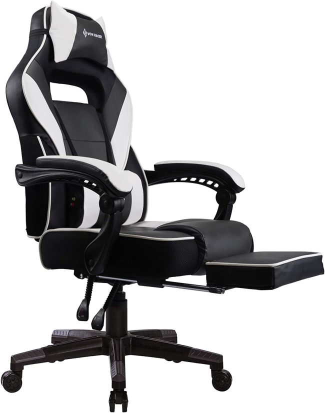  10. VON RACER Gaming Chairs with Footrest and Backrest 