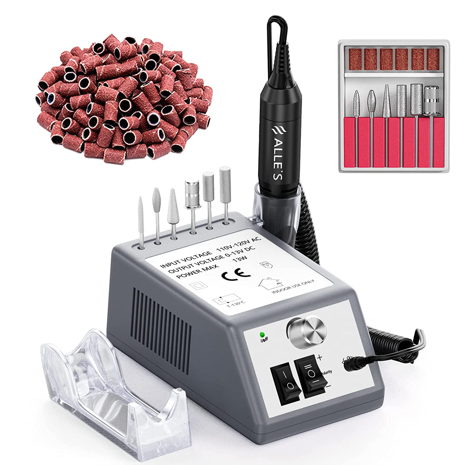  1. Alle’s Professional Nail Drill Set Machine 