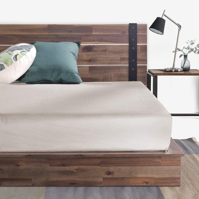  6. ZINUS Brock Metal and Wood Platform Bed Frame 