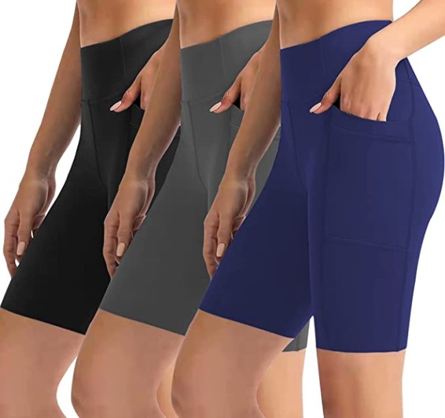  3. Dual Pocket High Waist Workout Shorts 