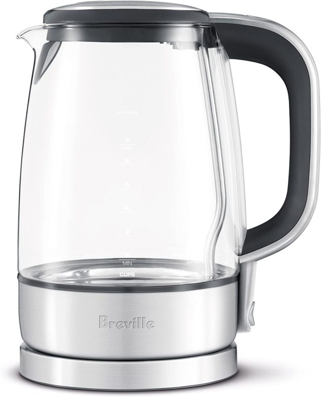  3. Mueller Borosilicate Glass 1.8 Liter Rapid Boil, 1500W Electric Kettle with LED Light and Boil-Dry Protection 