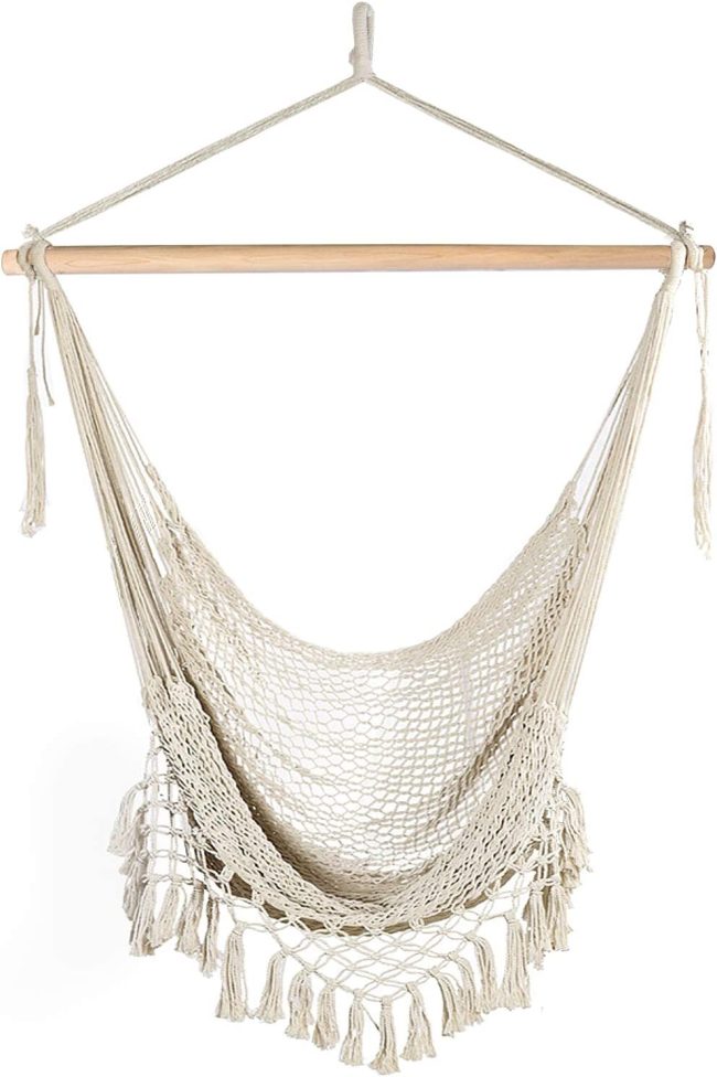 7. Chihee Super Large Hammock Hanging Chair with Soft-Spun Cotton Rope 