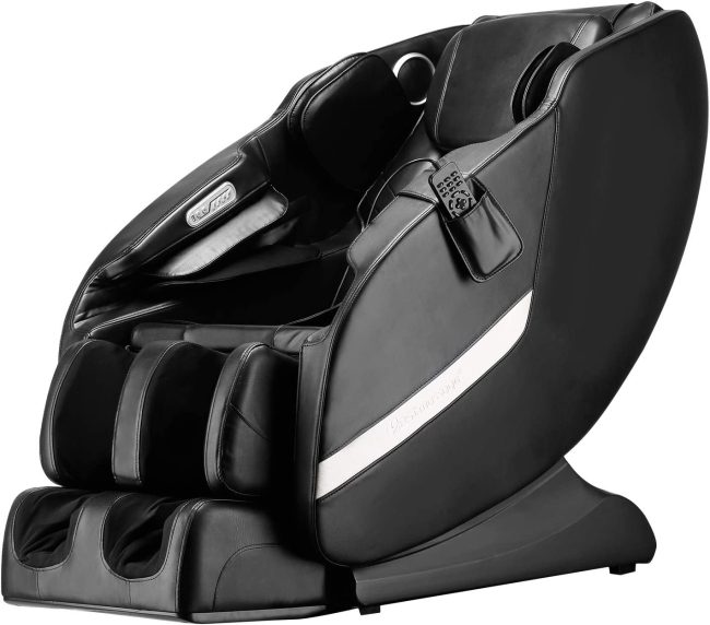  8. Electric Shiatsu black Full Body Massage Chair With Massaging System Stretch Vibrating 