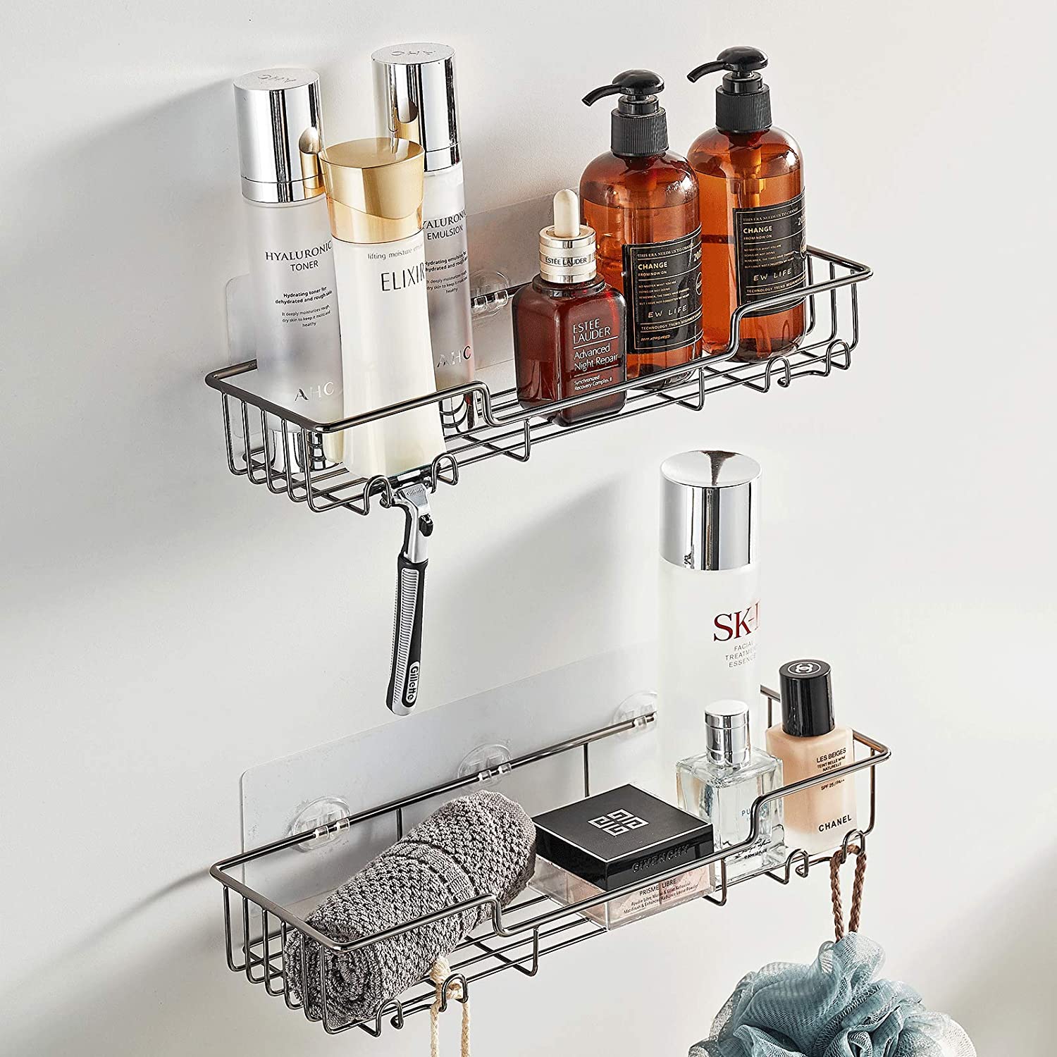  6. BOPai Dill Free Shower Caddy with Good Hooks 