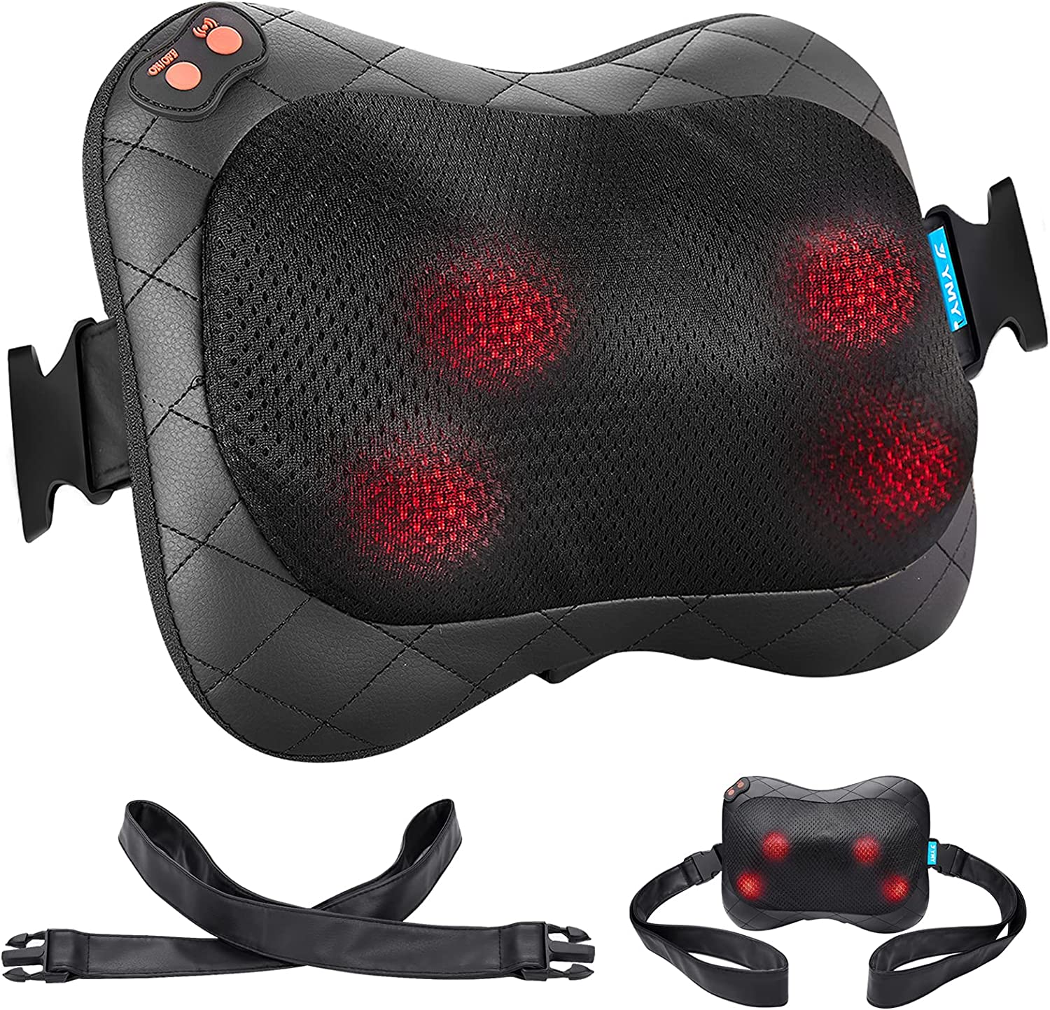  2. JYMY Back Massager,Shiatsu with Removable Magic Sleeve and Heat 