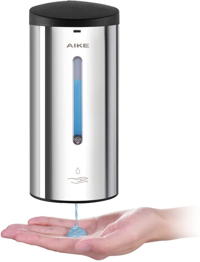  5. AIKE Stainless Steel Wall Mounted Automatic Liquid Soap Dispenser 
