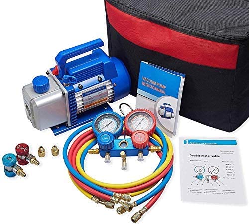  3. NewPosition single-stage Air Vacuum Pump Refrigeration Tool Kit 