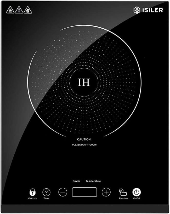  4. Glass iSiLER Induction Cooktop with Dual Overheating Protection 