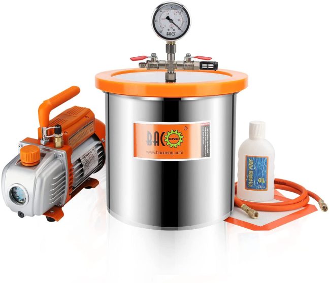  5. BACOENG 1-Stage & 3-Gallon Vacuum Pump 