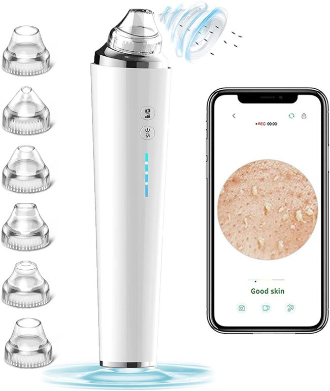  2. CLEASO Blackhead Remover Vacuum with Camera & Wi-Fi Real-time Skin Screen 