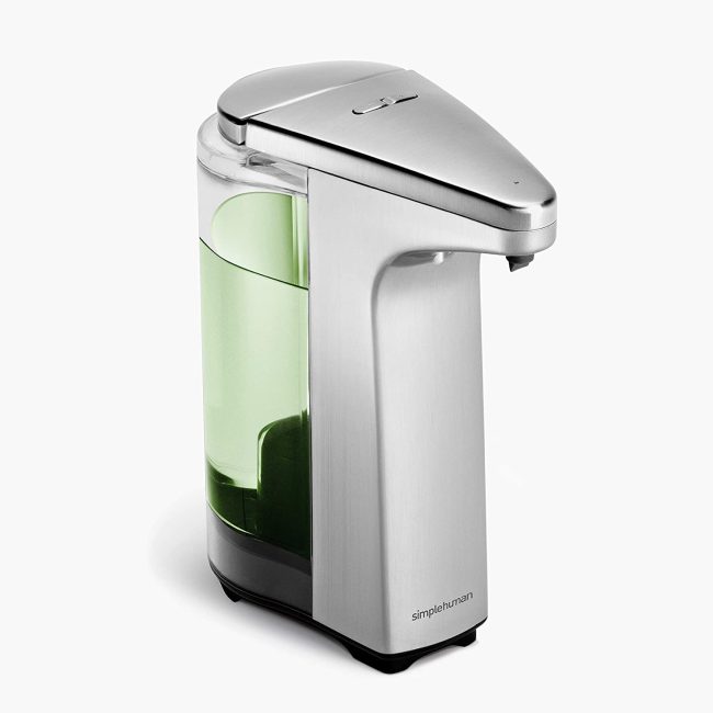  3. Simplehuman Touch-Free Sensor Liquid Soap Pump Dispenser 