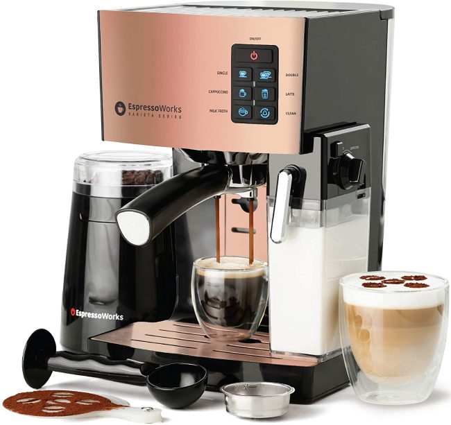  5. EspressoWorks’ Espresso, Latte & Cappuccino Maker 