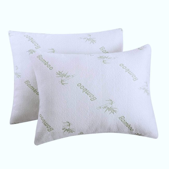  2. Niagara Sleep Solution 2-Pack Cotton Sateen Bamboo Pillow (King) 