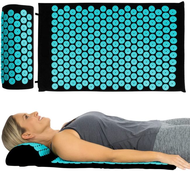  1. Vive Acupressure Mat Full Body Massager Cushion Set for Pint Trigger Therapy 