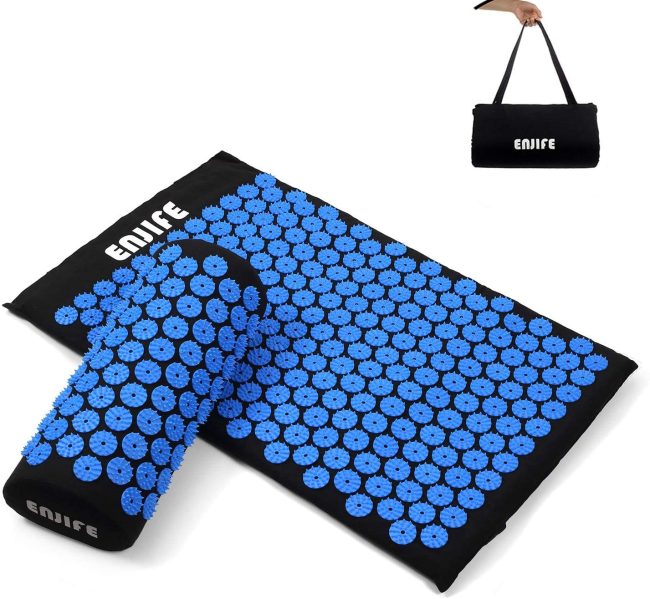  3. ENJIFE Full body Acupressure Mat Pillow Lotus Massage Cushion Set Trigger Point Therapy, Pain and Stress Relief 