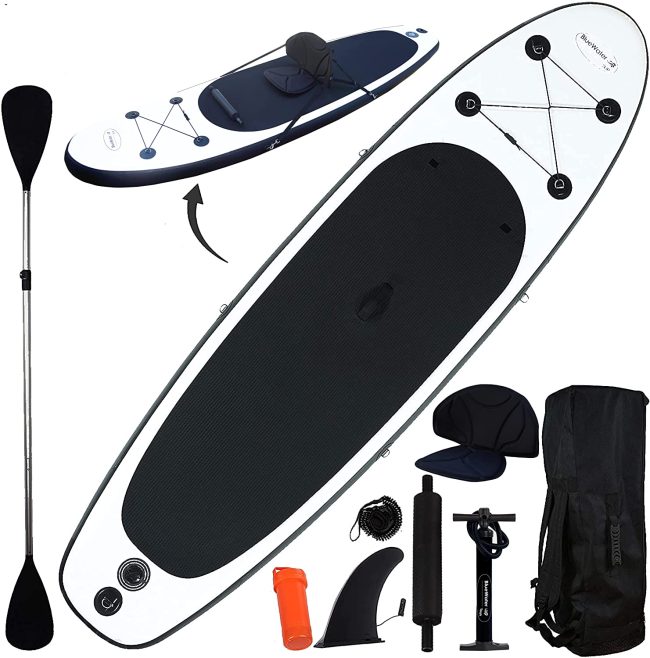  9. Blue Water Toys Store’s 10’ Inflatable Stand Up PaddleboardKayak 