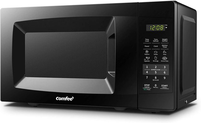 7. mini microwave for dorm from the COMFEE With sounds 