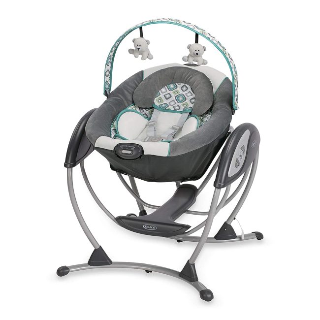  2. Mental, Plastic Baby Swing from Graco 