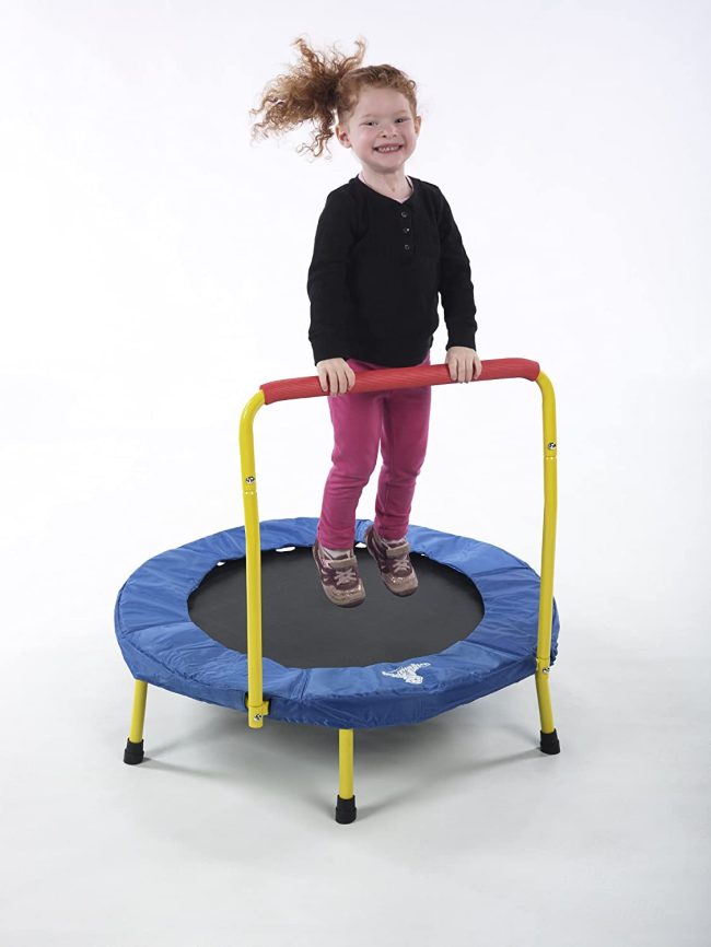  1. The Original Toy Fold & GO Mini Trampoline for Kids 